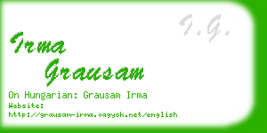 irma grausam business card